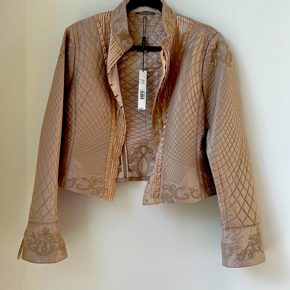 Embroidered quilted jacket